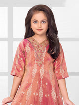 Pastel pink pakistani style anarkali salwar suit