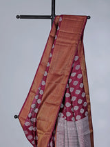 Brown zari embellished saree for wedding
