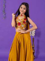 Purple silk palazzo suit with dupatta for girls