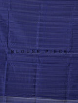 Navy semi tissue silk saree with embroidered border