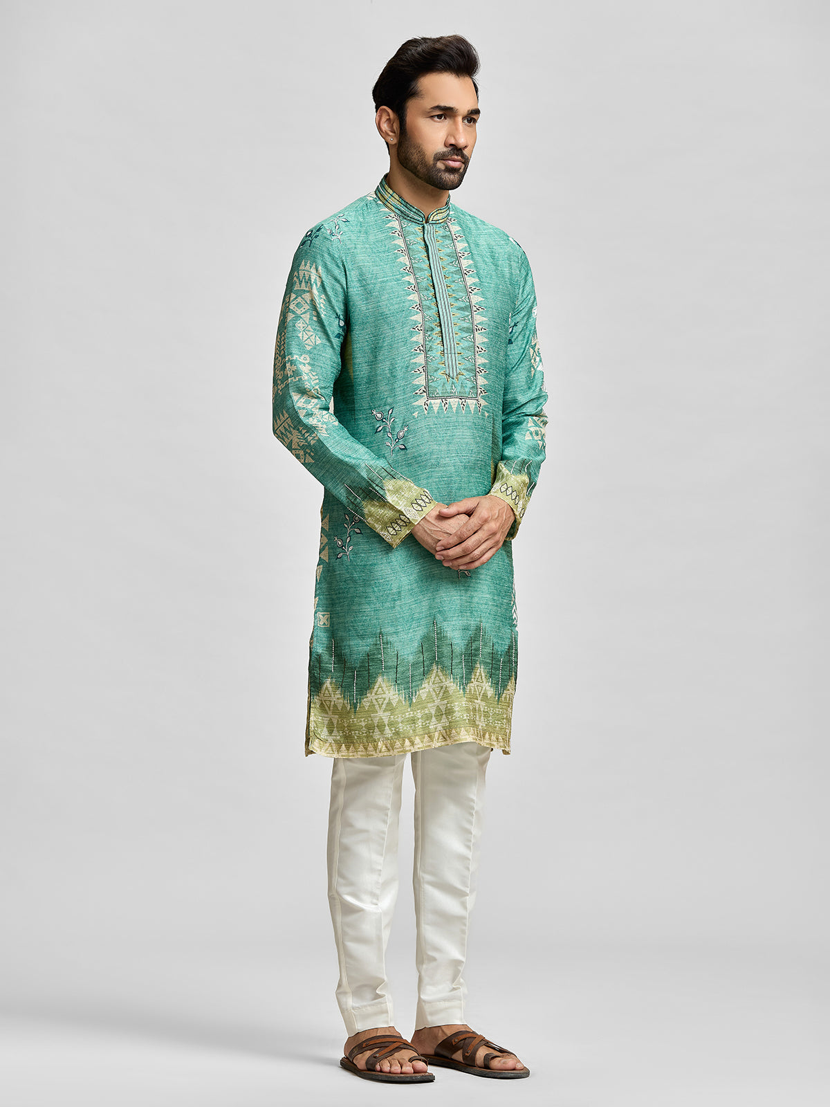 Blue thread embellished ceremonial classic