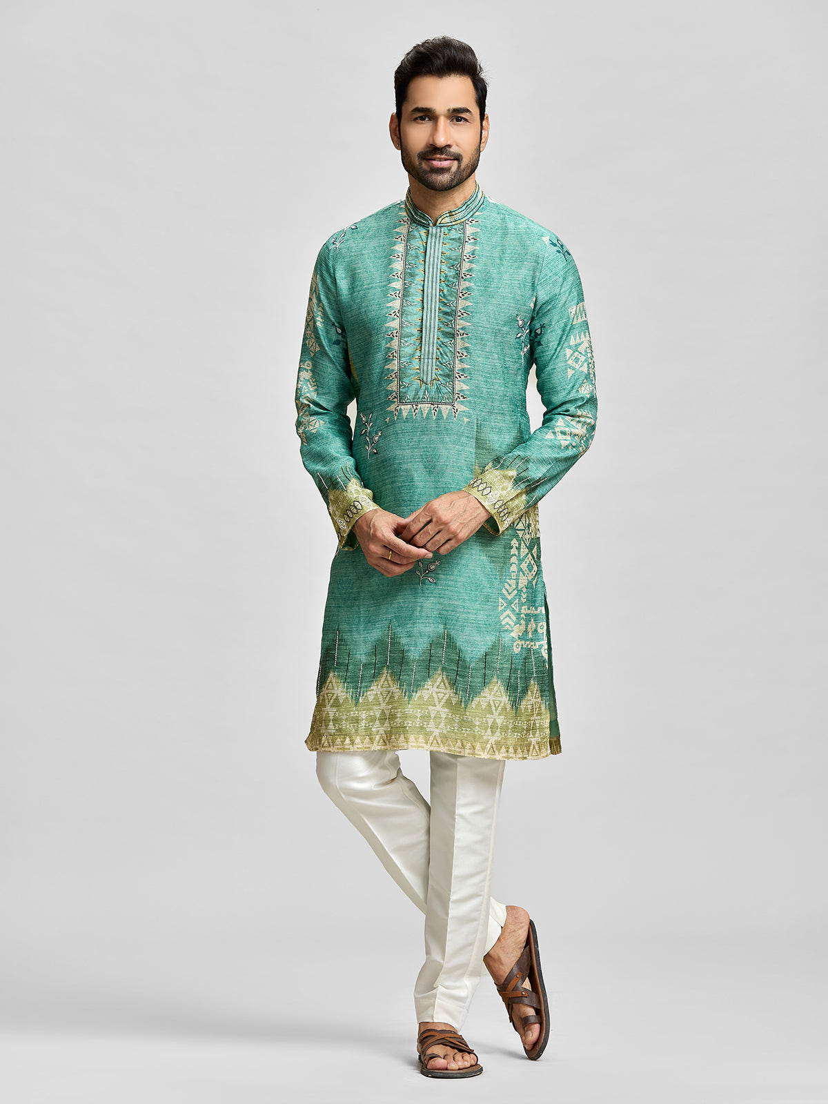 Blue thread embellished ceremonial classic