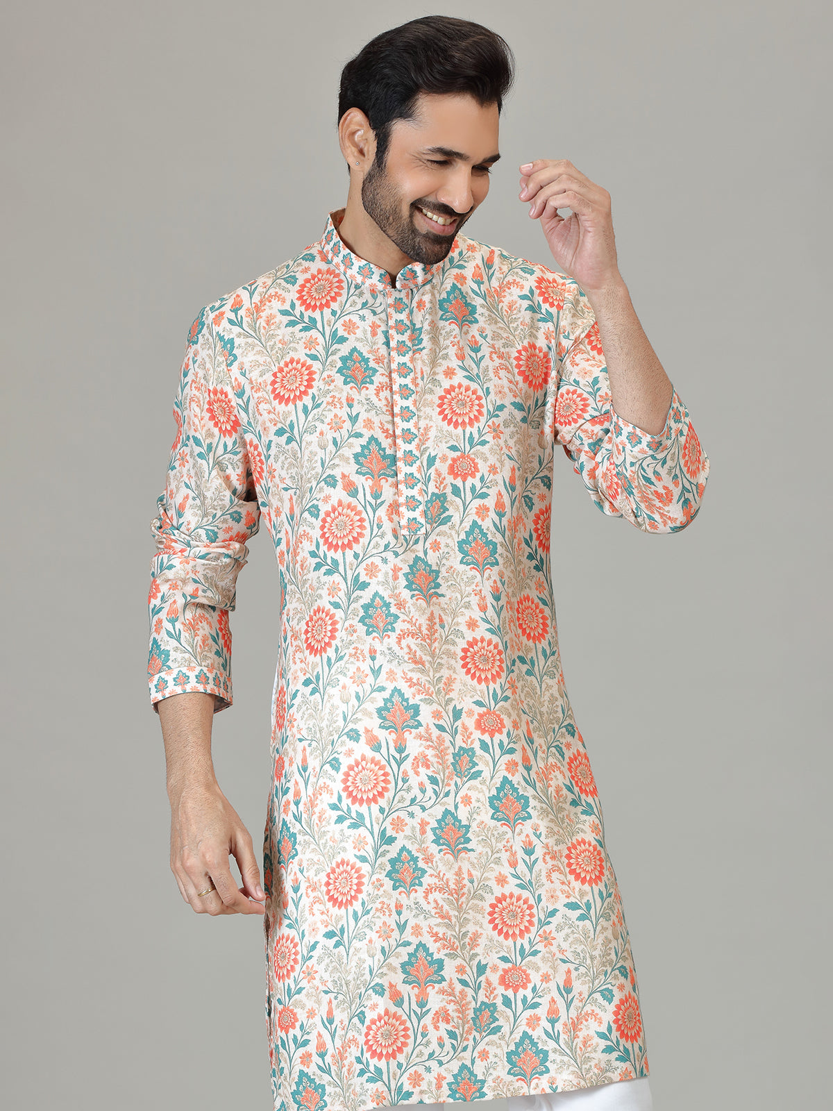 Multicolour printed blossom celebration creation
