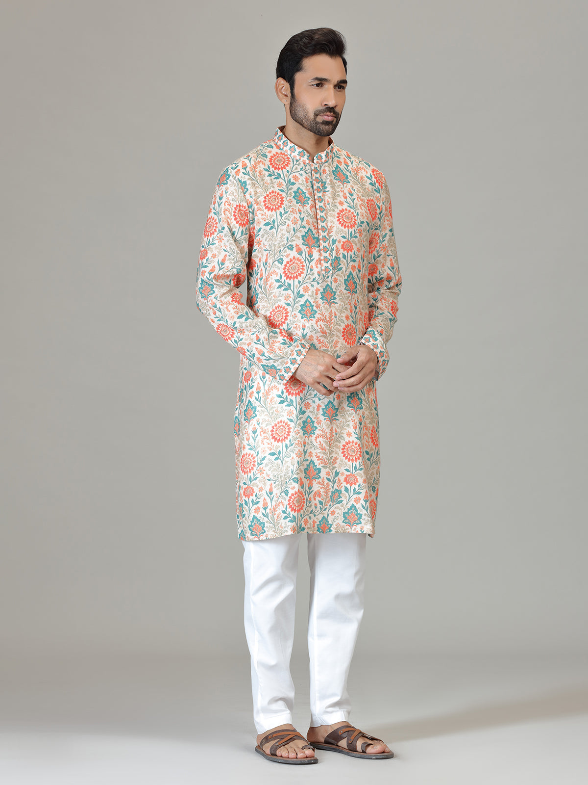 Multicolour printed blossom celebration creation
