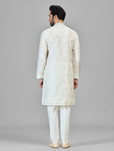 Cream banarasi chanderi regal statement piece