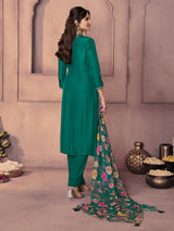 Teal green mehndi glow ethnic wear