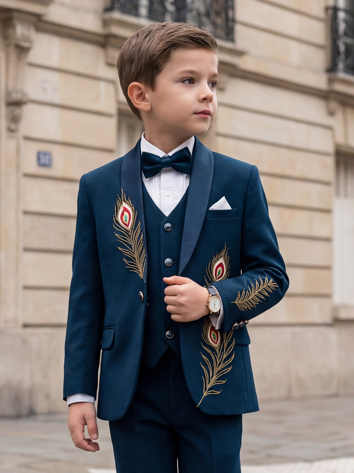 Rama green terry rayon coat suit for reception party