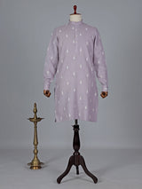 Lilac purple cotton festive kurta suit
