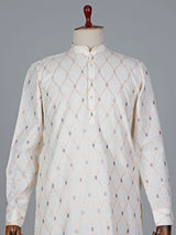 Cotton festival wear light peach kurta suit