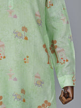 Trendy cotton printed kurta suit