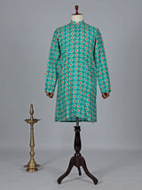 Rama green traditional printed kurta suit