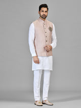White reception wear waistcoat set