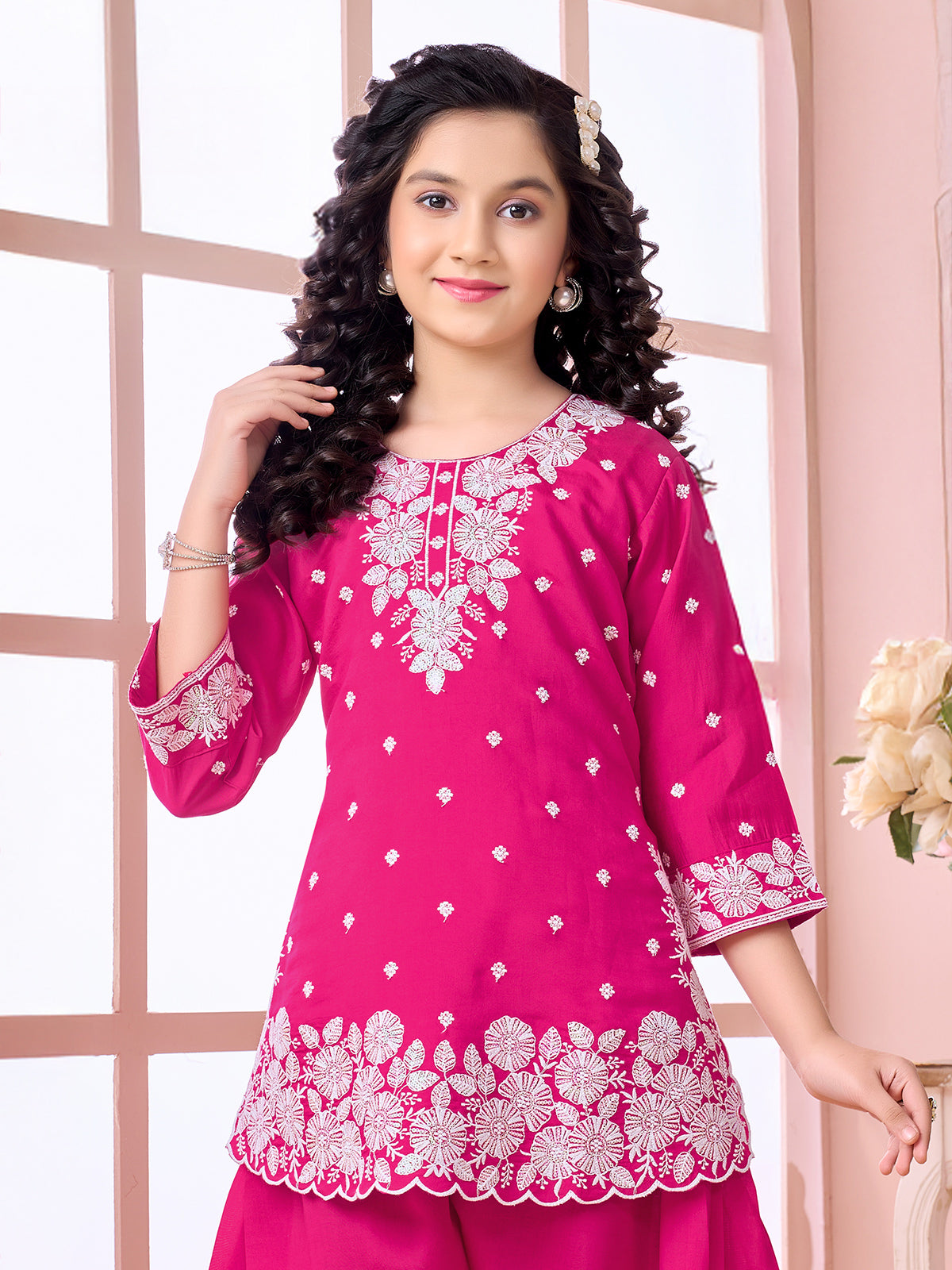 Pink wedding wear salwar suit with dupatta