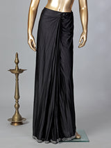 Black lycra ready to wear saree for reception wear