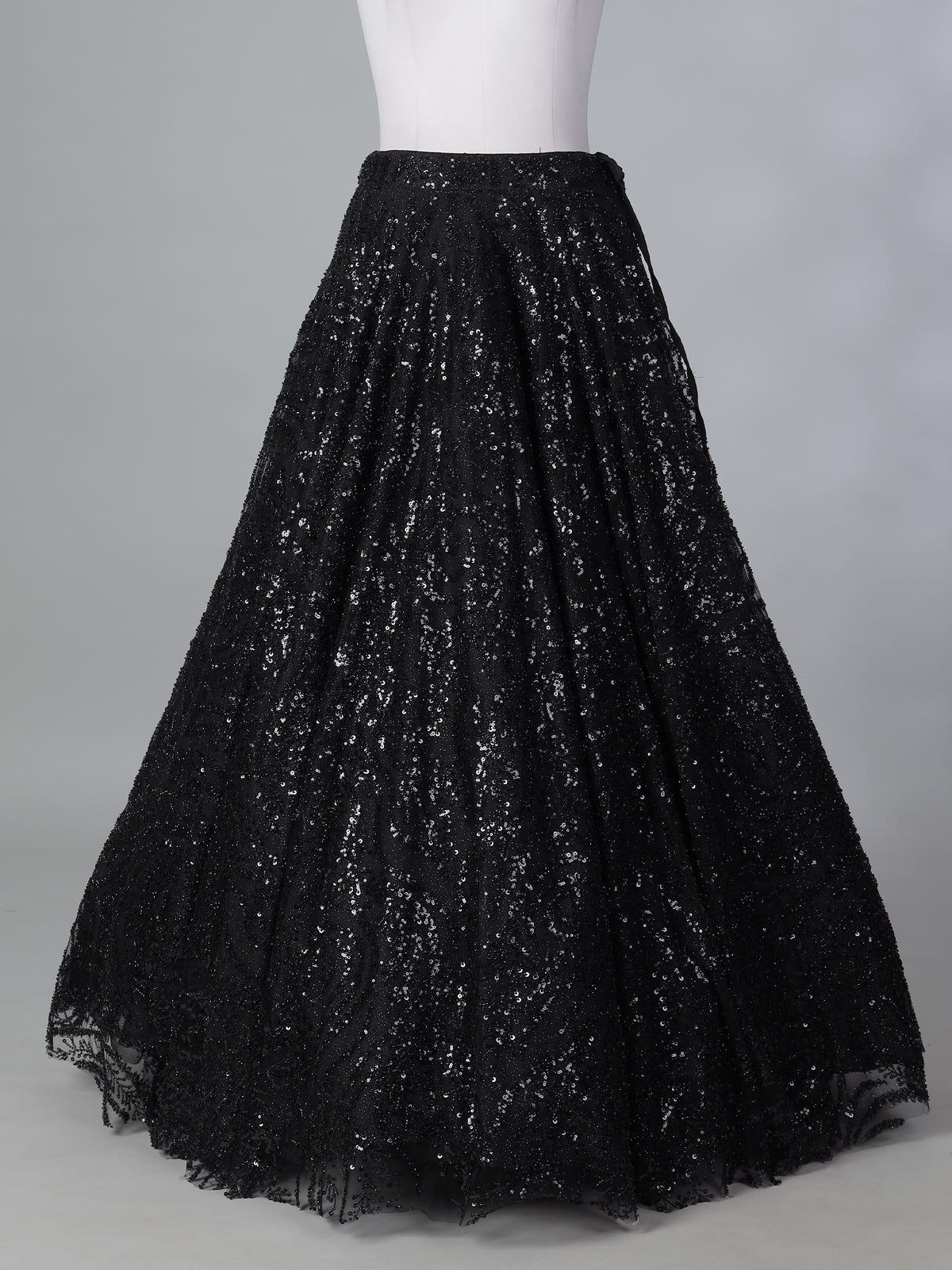 Black net lehenga choli for party wear