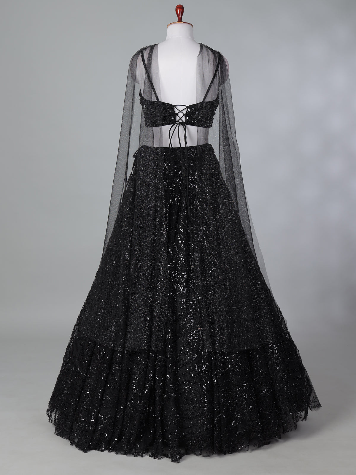 Black net lehenga choli for party wear