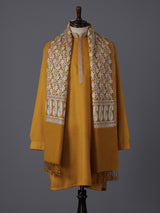Mustard yellow cotton festive kurta suit with dupatta