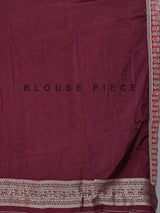 Rich wine dola silk intricate zardosi festive saree
