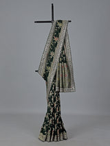 Green semi georgette gota and resham festive saree radiance