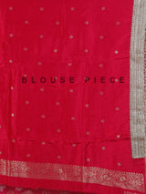 Rani pink bandhej semi georgette festive saree elegance