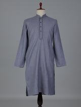 Stone blue plain silk festive wear kurta suit