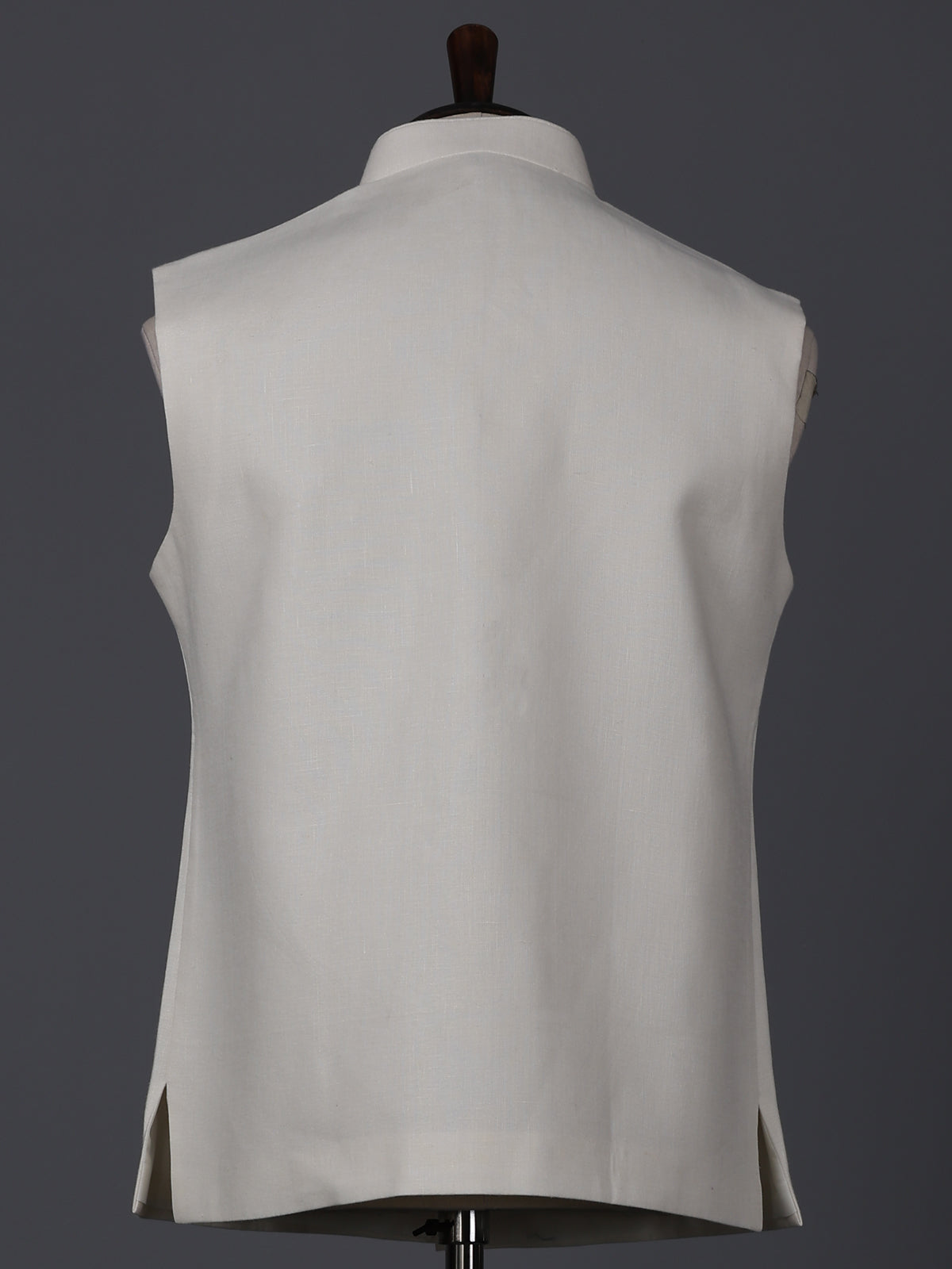 Cream cotton silk patch work waistcoat
