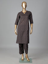 Black cotton printed kurti set casual comfort style