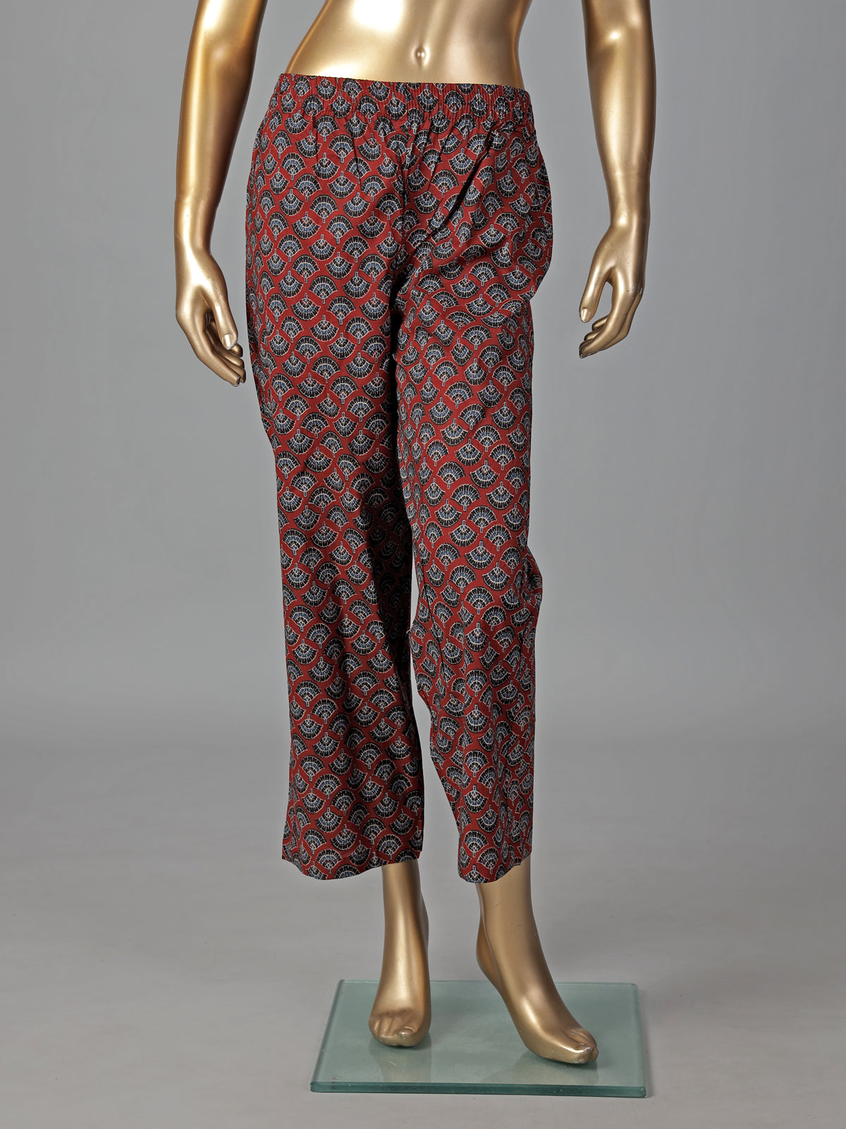 Maroon cotton printed kurti set casual ethnic charm