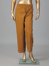 Mustard yellow cotton printed kurti set vibrant style