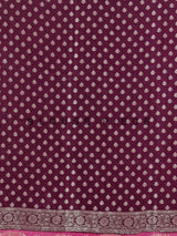 Purple dola silk zari and stone festive saree