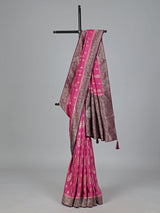 Purple dola silk zari and stone festive saree