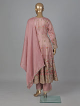 Onion pink silk anarkali suit festive elegance