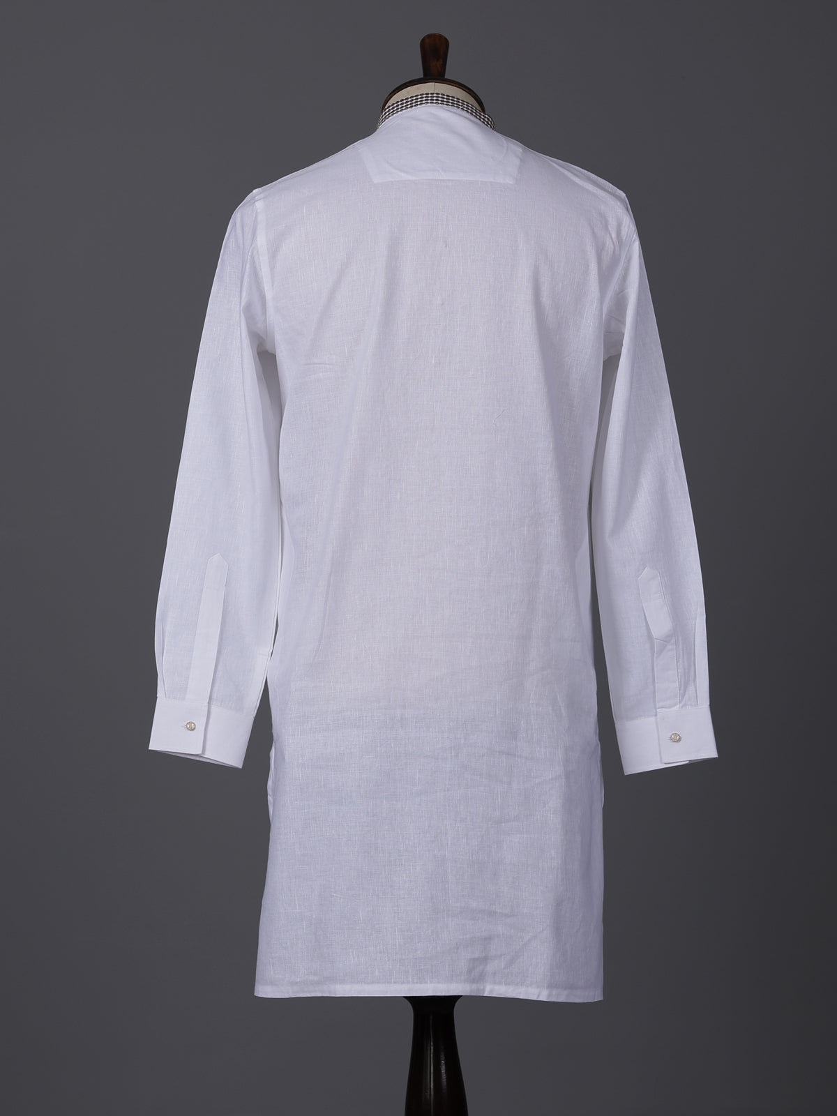 White linen embroidered elegant wedding festive kurta