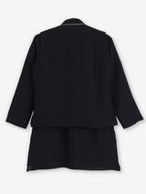 Black silk festive wear boys waistcoat set