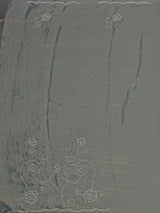 Dark grey tissue silk embellished party wear saree