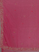Magenta tissue georgette sequins work saree