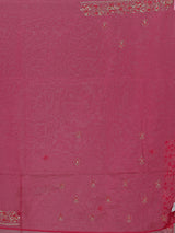 Magenta tissue georgette sequins work saree
