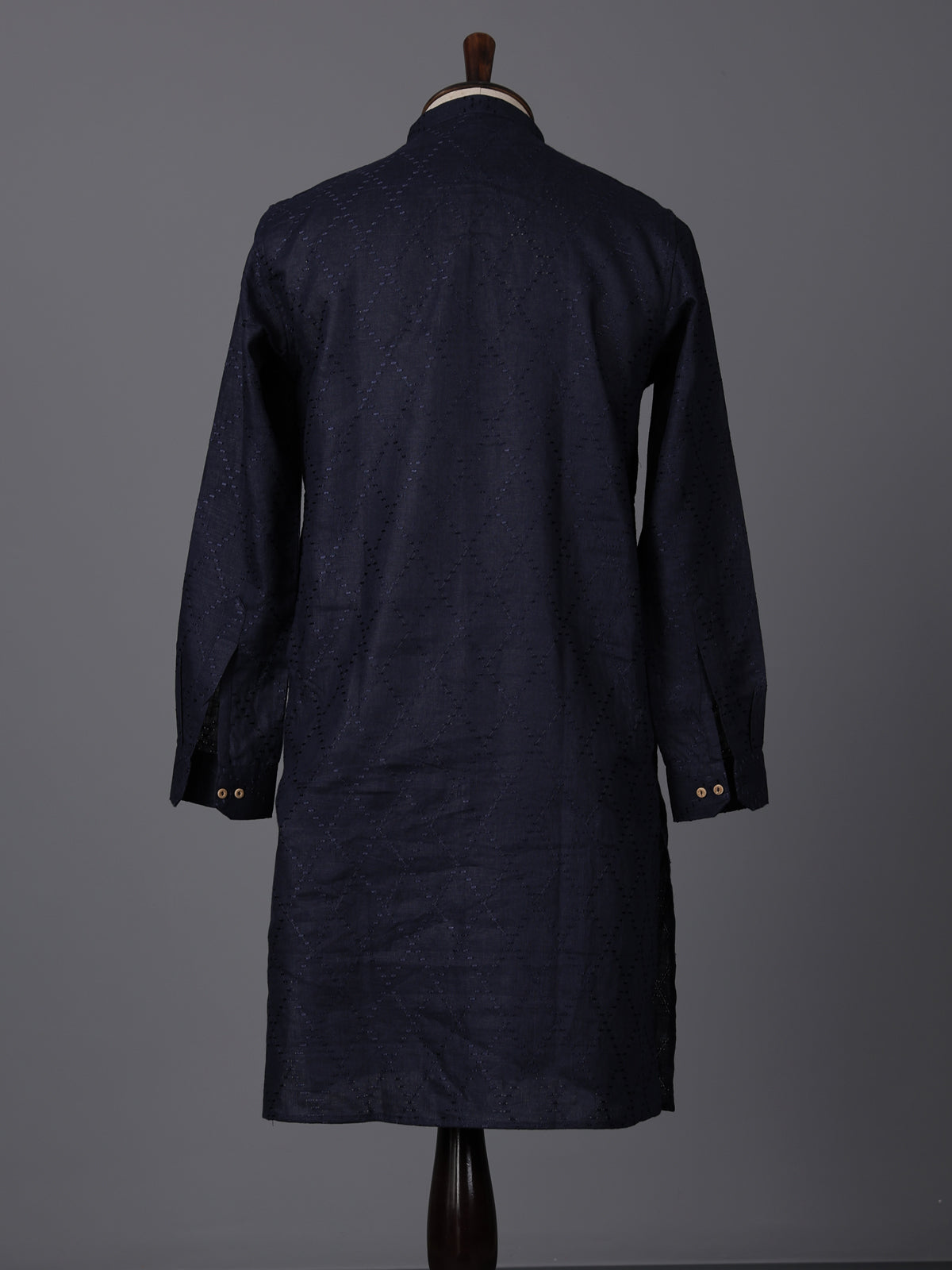 Navy cotton thread work festive wear kurta