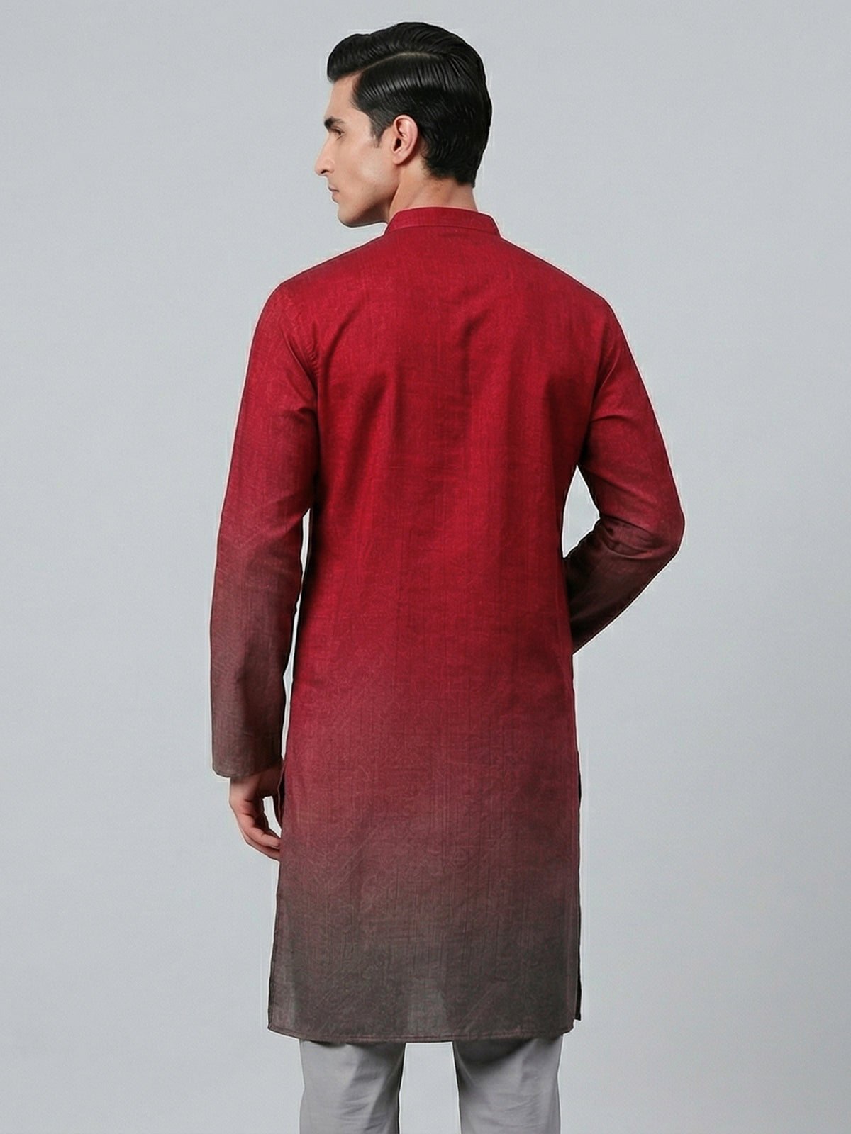 Red silk shaded festive wear kurta