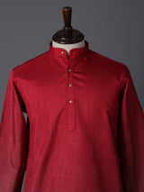 Red silk shaded festive wear kurta