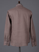 Dusty onion pink linen thread work pathani kurta