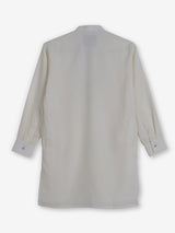 White georgette aabla and resham festive kurta suit