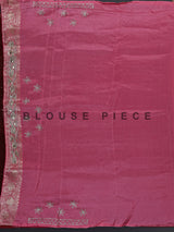 Red bandhej silk gota and zari festive saree ensemble