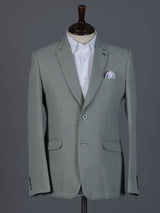 Pista green solid juth fabric festive blazer
