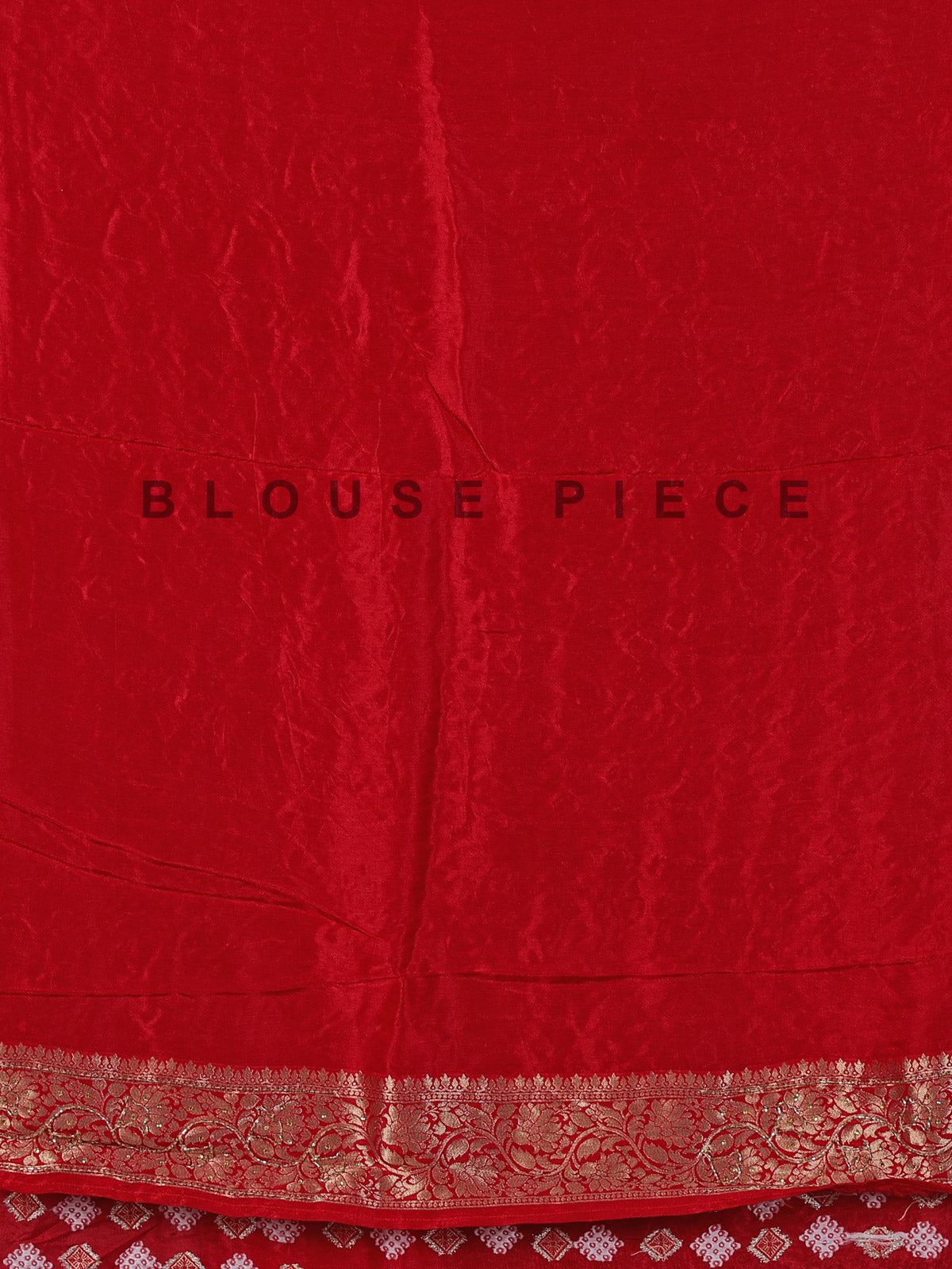 Red bandhej dola silk zari festive saree