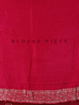 Rani pink dola silk embellished wedding saree for women