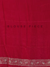 Maroon dola silk zari work wedding saree