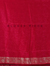 Pink dola silk zari gota festive saree