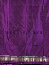 Deep purple pure banarasi silk zari pallu festive saree
