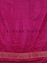 Rani pink pure banarasi silk dual tone festive saree